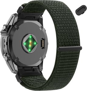 22mm Nylon Watch Bands for Garmin tactix 8/Fenix 8 pro 47mm/Fenix E/Fenix 7/Fenix7 Pro/Fenix 6 Pro/Fenix 6QuickFit Sport Band for Fenix5/Fenix 5 Plus/Forerunner 970/965/945/Descent G2/G1 Solar