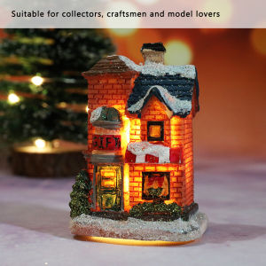 EnidJuli เครื่องประดับบ้านคริสต์มาสไฟ LED คริสต์มาสบ้านในหมู่บ้านสำหรับตกแต่งห้องในร่มตกแต่งคริสต์มาส