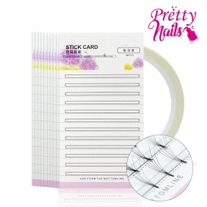 ชุดเทป แผ่นวางขนตาจับช่อ แผ่นวางขนตา STICK CARD 1ชุด 10แผ่น อุปกรณ์ต่อขนตา พร้อมส่ง