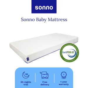 Sonno® Baby Mattress / Baby Cot Mattress / Newborn Mattress/ Crib Mattress/ Free Shipping - 1 Year Warranty / 120cm x 60cm x 10cm