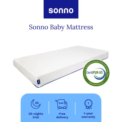 Sonno® Baby Mattress / Baby Cot Mattress / Newborn Mattress/ Crib Mattress/ Free Shipping - 1 Year Warranty / 120cm x 60cm x 10cm