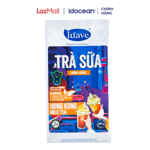 Bột Trà Sữa Hòa Tan Vị Hong Kong Lúave 500G - Pha Chế Được 24 Lít Cốt Trà Sữa Nhanh Chóng Tiện Dụng