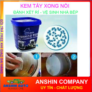 [TẶNG BÙI NHÙI SẮT] 2 Lọ Tẩy Xoong Nồi - Bột Bếp Hàn Quốc Tẩy Cặn Canxi - Vệ Sinh Nhà Tắm - Tẩy Gạch Men - Vệ Sinh Bếp - Làm Sạch Bàn Bếp Sen Vòi