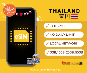 【eSIM】泰国上网卡 Thailand Travel Sim Card 【No Daily Capped】【Unlimited data】