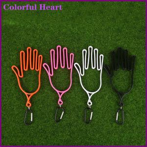 Colorful Heart 1ชิ้นผู้ถือถุงมือกอล์ฟกับ carabiner ถุงมือกอล์ฟเปลเครื่องมือกอล์ฟอุปกรณ์แขวนถุงมืออุปกรณ์กอล์ฟ
