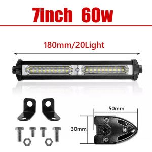 LED Light Bar Lampu Tembak Sorot Mobil 7 inch 14 inch 20 inch 12V-24V Untuk Truk ATV Off Road Mobil SUV Jeep