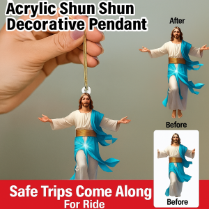 Car Trailer Gold Satin Ornaments Compassion and Wisdom Protection Cultural Connotation