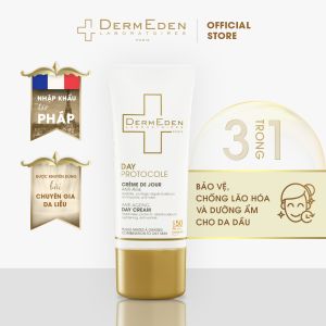 Kem chống nắng DermEden SPF 50PA +++ kết hợp dưỡng da cho da dầu chống lão hoá giảm nám tàn nhang và nếp nhăn Anti-Aging Combination to Oily Skin 50ml