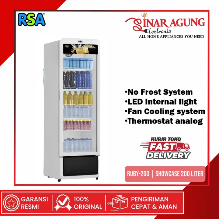 Ruby 200 RSA RUBY-200 / RUBY200 SHOWCASE 200 LITER NO FROST SYSTEM | Lazada ...