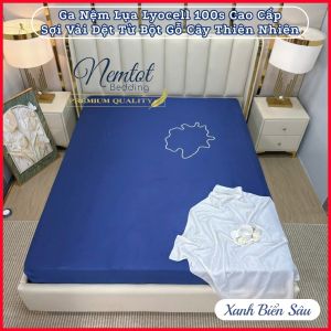 🌊GA LỤA LYOCELL 100S🌊Drap Nệm Cao Cấp - Sợi Dệt Từ Gỗ Cây Thiên Nhiên Nằm Mát - Nemtot Bedding