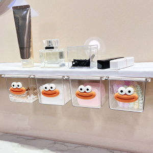 🔥🔥🔥Aofulai ใต้ตู้กระจกลิ้นชักจัดระเบียบตู้ห้องน้ำแบบใสเรียบง่ายผ้าคอตตอนกล่องเก็บเครื่องสำอางแบบดึงออกได้