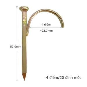 Gói 10 đinh ghim dây điện nẹp dây điện dây mạng lên gỗ tường các cỡ đi dây điện gọn đẹp kẹp ống điều hòa-NIEVE