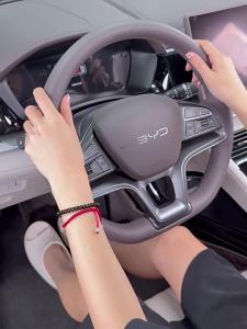 secr Fit For BYD Song Plus EV DMI 2020-2024 2025 Car Steering Wheel Cover Anti-Slip Original Color Steering Wheel Protection Cover 3T7R1