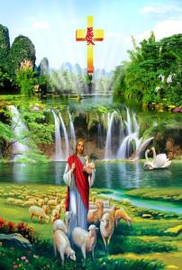 Tranh gạch thiên chúa 3d - KCV3