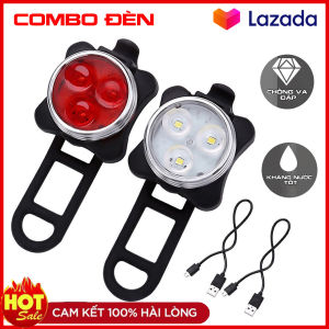 Combo Đèn Hậu Trước Sau Xe Đạp Thể Thao GOCY Pin Siêu Trâu Chống Nước Có Thể Sạc