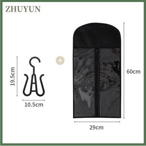 ZHUYUN Long Hair Extensions Storage Bag Non-Woven Dust Proof Wigs Carrier Bags With Hook For Home Organizer Wig Packing Bag