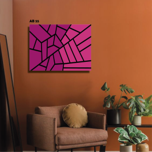 Pajangan Dinding Jumbo Ukuran 30x40 Motif Abstrak Garis Gari Poster Abstrak - Wirar Store