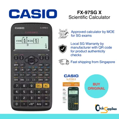 Casio FX-97SGX Scientific Calculator For Primary School Singapore Math Scientific Statistics Calculations School Approved Calculator