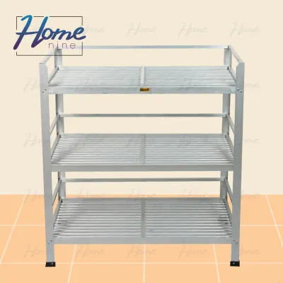 HOMENINE ชั้นวางของอลูมิเนียม 3ชั้น ขนาดใหญ่