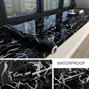 Marble Kitchen Oil Resistant Sticker Waterproof Wallpaper Self Adhesive  Thickened Mildew-proof Anti-fouling Cabinet Furniture Decoration