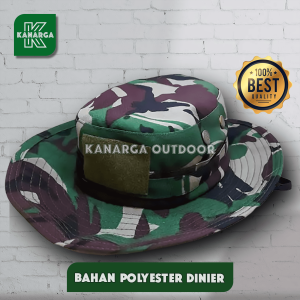TOPI RIMBA TNI ANTI AIR BAHAN VELBED WATERPROOF