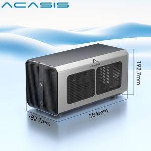 Acasis 40Gbps USB4 eGPU Dock External GPU Enclosure - Compatible with USB4v2 & USB4 32Gbps Data Transfer via PCIe 3.0 x4 Equipped with 10Gbps USB-A & 2×40Gbps USB-C Ports