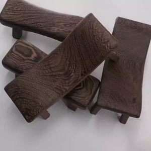 Wenge Tidur Tidur Pir Kayu Solid U Jenis Bantal Bangku Kecil Bantal Tidur Kayu Keras Musim Panas Yang Sejuk Struktur Tenon dan Tenon Bangku Kecil