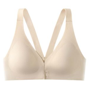 TIMIA Front Buckle Wireless Deep V Bra Close-fitting Shockproof Push Up Underwear Breathable Lingerie Seamless Bras Girls Women