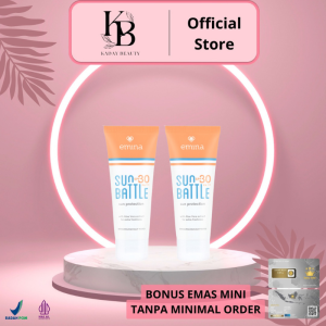 EMINA Sun Battle Sun Protection SPF 30 PA+++ Indonesia / Sunscreen Wajah 60ml / Sunblock Sunblok Tabir Surya UV UVA UVB Anti Blue Light Protector Protect Pelindung Sinar Matahari Kulit Tubuh / Gel Serum Stick Cream Lotion