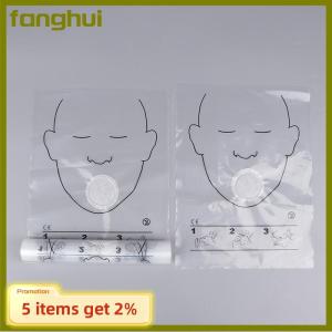fanghui 5/30 cái xách tay thở mặt nạ dùng một lần CPR đào tạo Viện trợ đầu tiên hồi sức Mặt nạ CPR mặt lá chắn CuộN cứu hộ kit công cụ