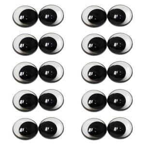 Realistic Round Flat Eyes For Dolls Multiple Size Option Easy To Clean Crafting Toy Eye Replacement Accessories 10x