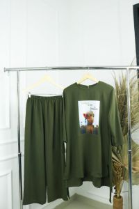 Priskila Cell GRACIA SET Bahan CRINKLE APLIKASI SABLON (REALPICT) Setelan Wanita Dewasa Terbaru Viral Jumbo Ukuran M L XL XXL / 2XL Stelan Wanita Cringkle 2 in 1 Baju dan Celana One Set Wanita OOTD HIjab Atasan Tunik dan Bawahan