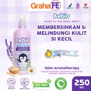 Bebio Sabun Mandi Shampoo Cair Bayi Head to Toe Baby Wash 250ml