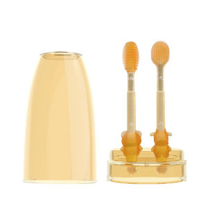 Bevavar Baby Oral Tongue Cleaner Soft Silicone Toothbrush for kids newborn