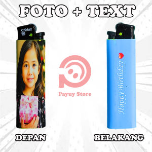 Korek Api Custom Foto Cricket Unik Sticker Foto Logo Nama Aman Anti Maling CURANREK