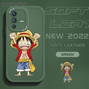 Hontinga Casing Case For VIVO V23 V25 Pro 5G X90 Pro 5G Y01A Y02 Y02A Y02T Y15C Y16 Case Cartoon Anime Luffy leather Soft Silicone Phone Case Full Cover Camera Protection Cases Shockproof Back Cover Phone Casing Softcase For Girls