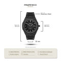PhiLipe Ricci Sendai Jam Tangan Pria Rantai Hitam Ori Water Resist 3 ATM Keren Terbaru 6284 Free Box. 