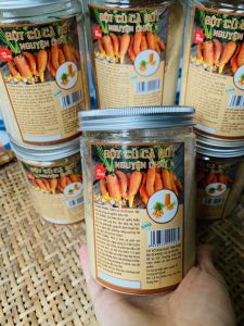 Bột cà rốt sấy lạnh nguyên chất (hộp 500g) bột rau củ sấy lạnh bột ăn dặm cho bé bột làm bánh tạo màu thơm ngon bổ dưỡng