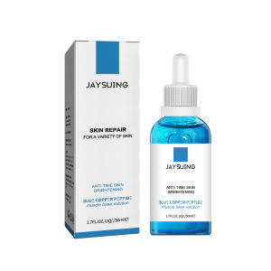 Jaysuing Blue Copper Peptide Anti-aging Serum Brightening Skin Tone Hyaluronic Acid Moisturizing Essence Anti Wrinkle Moisturizing Shrinks Pores Repairs Dryness Facial Liquid Anti-aging Firming Lift Brighten Fade Freckles Melanin Face Solution (50ml)