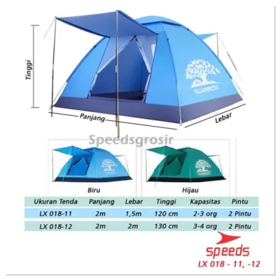 Tenda Family Otomatis Tenda camping hiking piknik(4 orang) LX018-12