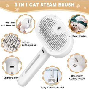 Pet Spray Grooming Comb Pet Hair Cleaner Brush Floating Hair Cleaning Dog Cat Lint Removal Brush