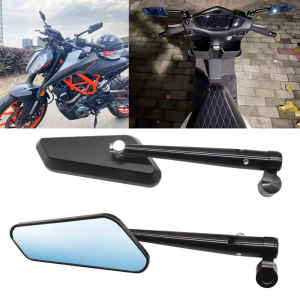 2pcs Universal Motorcycle Rearview Mirror Motorbike Side Mirrors 360 Flexible Bike Rear View Mirror