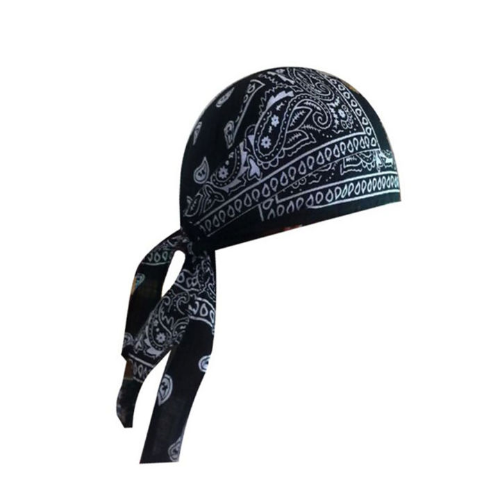 Adult Men Paisley Print Motorcycle Wrap Biker Hat Bandana