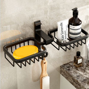 Giá đựng xà phòng nhà vệ sinh Giỏ thoát nước bằng nhôm kim loại Giá đựng xà phòng Lắp đặt nhanh mà không cần khoan