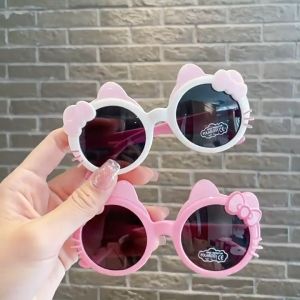 【𝗥𝗲𝗮𝗱𝘆 𝗦𝘁𝗼𝗰𝗸】Korea Fashion Cartoon Cat Sunglasses Female Ins Anti-Ultraviolet Ray Cute Student Gift