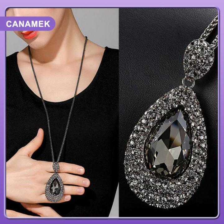 【CANAMEK】 Cổ Điển Dài Chuỗi Mặt Dây Chuyền Vòng Cổ Cho Phụ Nữ Thời ...