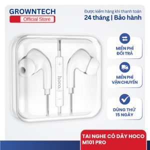 Tai nghe có dây Hoco M101 Pro White âm thanh rõ nét mic đàm thoại sử dụng jack 3.5mm
