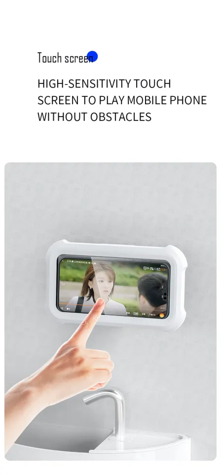 ZUZG Upgraded 480° Rotating Shower Phone Holder Waterproof Case