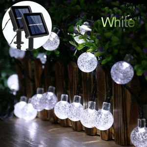 5M 20LED Bulb Solar Christmas Light Outdoor Waterproof Garden Garland Fairy Lights Decorations New Year Holiday String Light