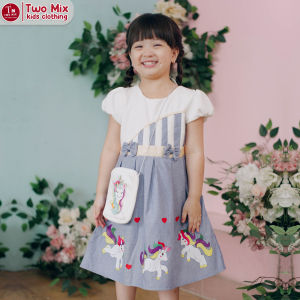 Dress Anak Perempuan Little Pony Digital Print Bonus Tas Cantik 1-12 Tahun 4252